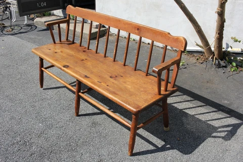 19th Century Long Pine Country Style Bench Cover