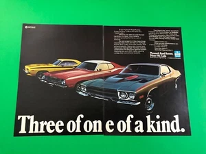 1972 1973 PLYMOUTH ROAD RUNNER CUDA DUSTER VINTAGE PRINT AD ADVERTISEMENT 2 PAGE - Bild 1 von 1