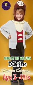Costume Mole Ufficiale Wind In The Willows Deluxe, NEW Age 3-4 anni - GRATIS P&P - Foto 1 di 6