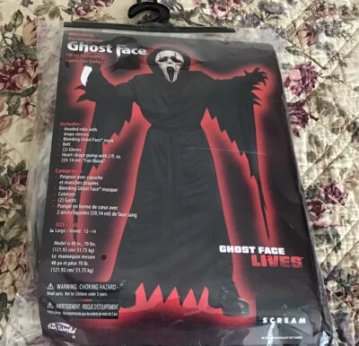 NEW~Scream Ghost Face Bleeding~Child Large 12-14~Costume Horror Halloween - Image 1 of 4