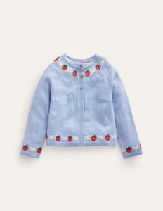 NWT Mini Boden Embroidered Flower Cardigan - Picture 1 of 13