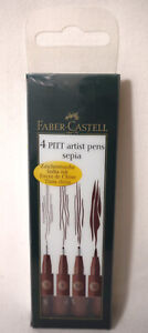 Faber-Castell Pitt Artist Pen Wallet Sepia (4 Size) - BRAND NEW!