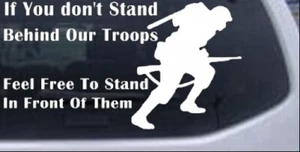 Calcomanía Stand Behind Our Troops Soldiers Militar Coche Camión Ventana Laptop Pegatina - Imagen 1 de 32