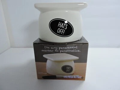 Enesco Grad tapa de vidrio con gancho en la parte superior para letrero de borla con marcador / adorno de pastel Foto 1 de 4