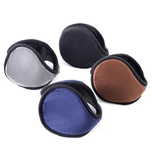Winter Earmuffs Unisex Solid Women Men Protector Thicken Plush Soft Ear Cover - Picture 1 of 12