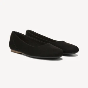 Dr. Scholls Women's Wexley Ballet Flat Size 8.5 M NIB Black Suede like upper - Picture 1 of 5
