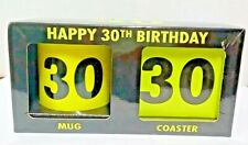 Happy 30th Birthday Mug and Coaster Set New and Boxed Free P&P
