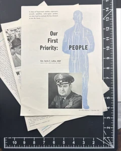 Revista Gen Curtis E. LeMay Nuestra Primera Prioridad Vintage 3 Páginas Artículo 1961 - Imagen 1 de 9