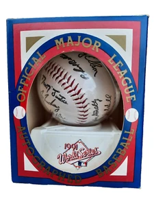 Atlanta Braves 1991 World Series Champions Signed Baseball with Holder - Picture 1 of 5