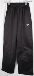 Speedo Youth Small Black Warmup Pants Elastic Waist Swim Team - Picture 1 of 3