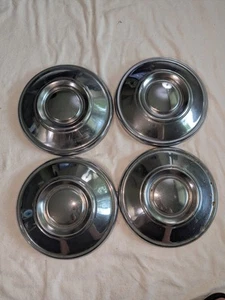 Set Of 4 Vintage DATSUN 620 ORIGINAL CHROME or STAINLESS HUBCAPS WHEEL COVERS - Picture 1 of 11