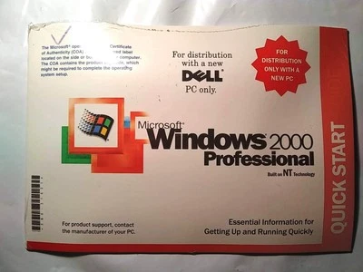 Windows 2000 Professional Full Version w/ 5 Product Keys for Dell Others - Image 1 of 2