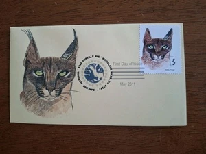 Gato grande DKA Local Post Caracal pintado a mano FDC - Imagen 1 de 1
