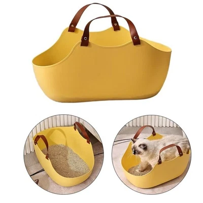 Large Size Semi Enclosed Cat Toilet Open Cat Toilet  Indoor Use - image 1 of 4