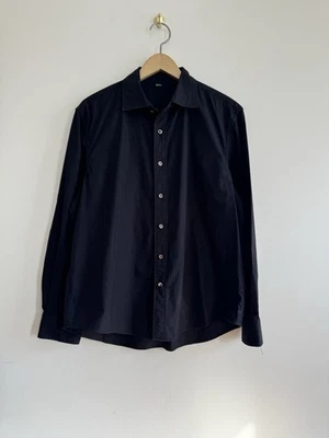Camisa 45R Negra Algodón Abotonada Hecha en Japón Talla 4 Foto 1 de 4