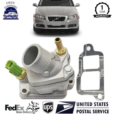 Nuevo termostato con carcasa para Volvo S60 2002-2009 2002-2007 V70 2003-2006 XC90 Foto 1 de 4