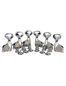 6Pcs Guitar Machine Heads (3L + 3R) – 1:21 Sealed Tuning Key Pegs Tuners Set ... - Picture 1 of 8