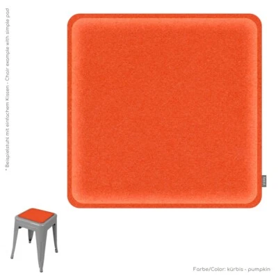 38 x 38 cm Eco Felt Chair Cushion Padded Bench Cushion Rounded Corners - Image 1 of 4