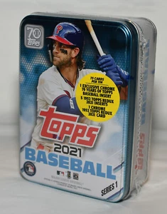 NEU! 2021 Topps Series 1 One - Collectible Tin - Factory Sealed! Bryce Harper - Bild 1 von 4