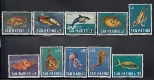 SAN MARINO Fish, Dolphin, Octopus, Seahorse & Jellyfish MNH set - Picture 1 of 1