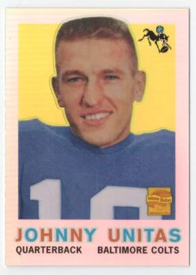 2000 TOPPS CHROME REPRINT REFRACTOR JOHN UNITAS #1 - Image 1 of 2