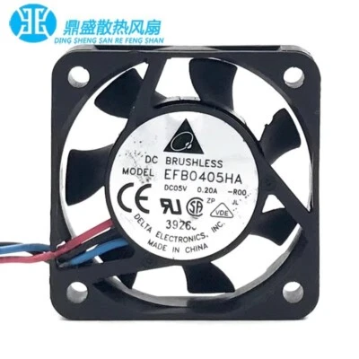 Delta EFB0405HA 4010 DC5V 0.20A 4CM 3-Wire Dual Ball Cooling Fan - Image 1 of 4