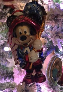 Christopher Radko Patriotic Mickey Ornament Disney World 2002 Retired Christmas - Picture 1 of 8