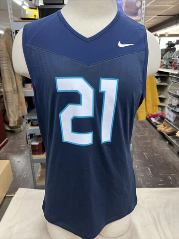Nike Memphis Tigers Stock Vapor Football Top Men's Large Tank Navy Blue CW3910 Cover