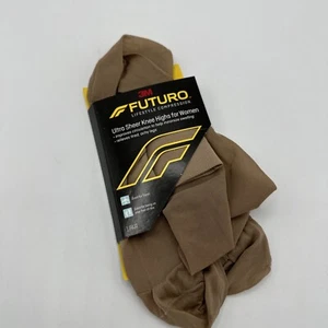 Futuro ultra transparente Kniestrümpfe für Damen nude 71060EN Large moderat NEU - Bild 1 von 2