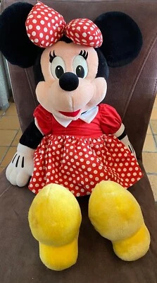 Disney Minnie Mouse XXL ca. 70 cm / Klassiker mit rotem Kleid & Schleife - Bild 1 von 2