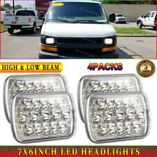 4X LED Headlight Hi/Lo Beam For Chevy Express 1500 2500 3500 Cargo Van 5x7 7x6''