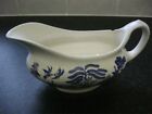 English Ironstone Tableware Blue And White Old Willow Pattern Gravy Boat