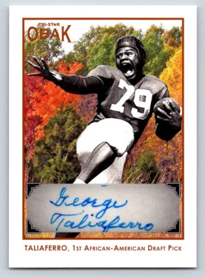 2011 TRI-STAR Obak Brown GEORGE TALIAFERRO AUTO /50 (first black NFL draft pick) - Image 1 of 2