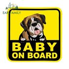 Earlfamily 5.1" Baby On Board French Bulldog Car Stickers Air Conditioner Decals