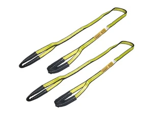 1" X 2 ft Web Lifting Sling Choker Strap r 2-ply Eye & Eye Tagged Pro Use 2 Pack - Picture 1 of 7