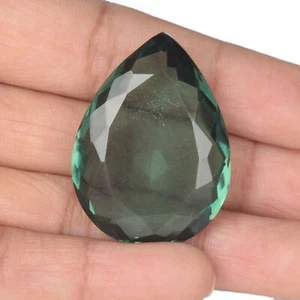 Attractive Green Amethyst 42.50 CT Facet Pear Cut Loose Gemstone For Pendant - Picture 1 of 4