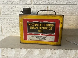 ANTIQUE Circa 1926 McCormick- Deering cream separator 1/2 gallon oil can - Picture 1 of 6