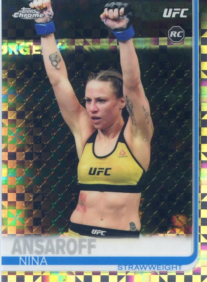 2019 TOPPS UFC CHROME X-Fractor Refractor #97 Nina Ansaroff - Strawweight RC - Image 1 of 2