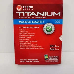 Trend Micro Titanium Maximum Security 2012 Software Program New 1 PC/1 Year - Picture 1 of 7