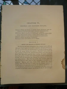 Mining Geology Nevada Reese River Cortez Gold Run Belmont Manhattan 1870 - Picture 1 of 4
