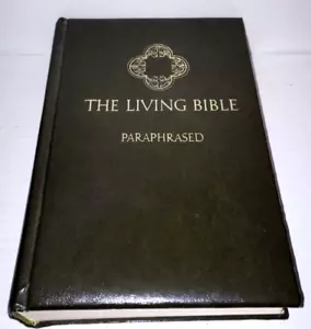 The Living Bible Paraphrased Padded Hardcover (Olive Green) Vintage 1973 - Good - Imagen 1 de 6