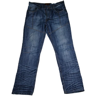 Red Ape Jeans Men 34x32 Blue Straight Leg Denim Y2K Style Grunge Streetwear Logo - Image 1 of 4