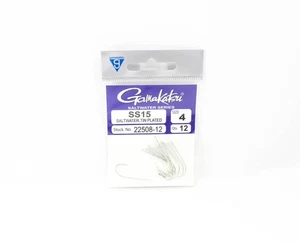 Gamakatsu 22508-12 SS15 Saltwater Tin Plated Hook Size 4 , 12/pack (3630) - Picture 1 of 5