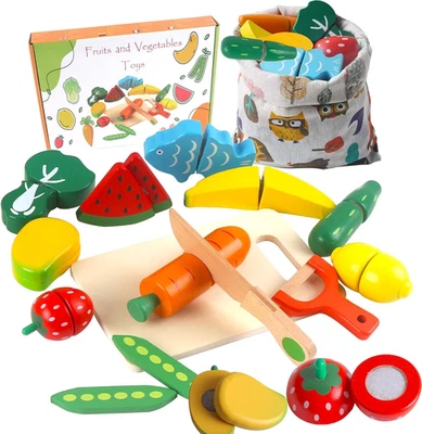 Frutta E Verdura Giocattolo Legno Giochi in Legno Accessori Giochi per Bambini C - Immagine 1 di 4