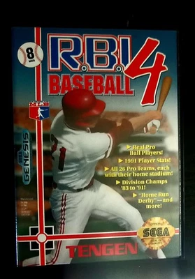 RBI Baseball 4 ~ Sega Genesis ~ Tengen 1992 ~ Great Condition - No Manual - Image 1 of 4