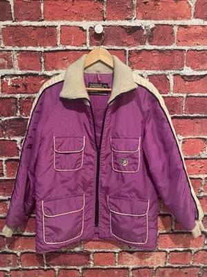 Abrigo De Colección Años 70 Arctic Cat Arcticwear Para Mujer Moto de Nieve Chaqueta Púrpura Grande Foto 1 de 4