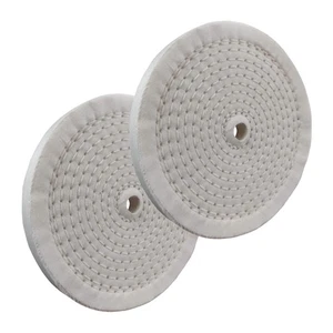PURUI 2PC 6 Inch Polishing Buffing Wheels for Bench Grinder Spiral Sewn with ... - Picture 1 of 3