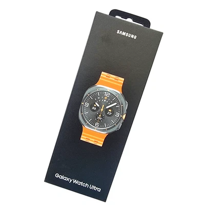 Factory Sealed UK ✔ Samsung 47mm Galaxy Watch Ultra Titanium Grey + Orange Band - Image 1 of 4