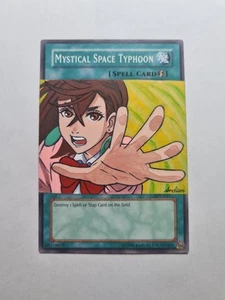 MYSTICAL SPACE TYPHOON MOMO AYASE YUGIOH YU-GI-OH! ALTERED ART HAND PAINT - Picture 1 of 12