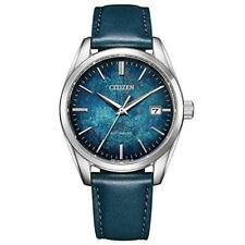Citizen Collection NB1060-12L Men's Silver Leaf Lacquer Mechanical Watch - Blue